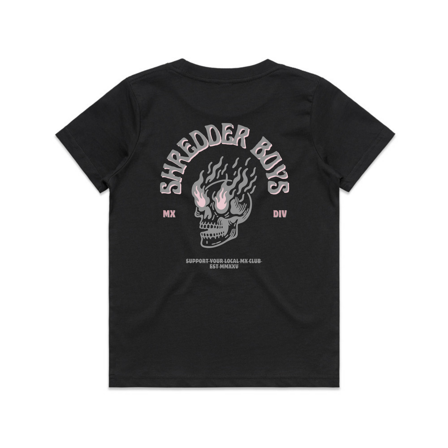 FLAMING SKULL TEE - YOUTH